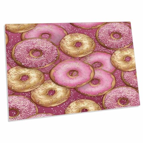 Alfombrilla para escritorio con diseño de donuts dorados