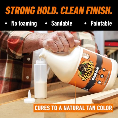 Image of Gorilla Wood Glue Ultimate, Waterproof High‑Strength Wood Glue, Natural Dry Finish, 1 Gallon