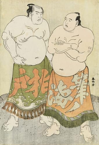 Impression d'affiches portraits des lutteurs de Katsukawa Shunsho toile décoration murale