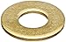 Brass Flat Washer, Plain Finish, DIN 125, Metric, M3 Screw Size, 3.2 mm ID, 7 mm OD, 0.5 mm Thick (Pack of 100)