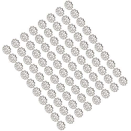 SUPVOX 1000Pcs 7Mm Silver Flower Bead Caps for Jewelry Making Spacer Beads and End Caps for Diy Necklaces Bracelets Anklets Charm Accessories - Image 4