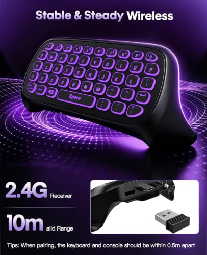 Image of TiMOVO RGB Backlight Keyboard for Xbox Gaming Controller, Black