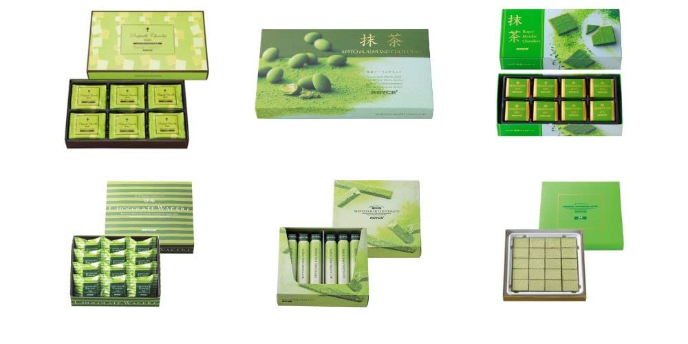 ROYCE Matcha Collection - Assortment of Matcha Chocolate Boxes with a Variety of Textures | Luxury Chocolate Gift Set | Japanese Chocolate from Hokkaido (6 boxes of Chocolate)