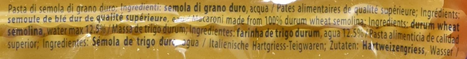 20 pastas Divella 100% Italiano N° 81 Mafaldine 500 gr