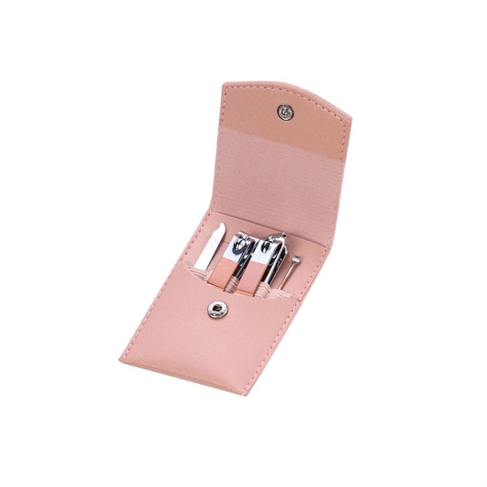 Herramientas para el cuidado de las uñas Kit de cortaúñas Pedicura profesional Kit de manicura de acero inoxidable Herramientas de belleza Kit de belleza con estuche de cuero PU de moda portátil (or