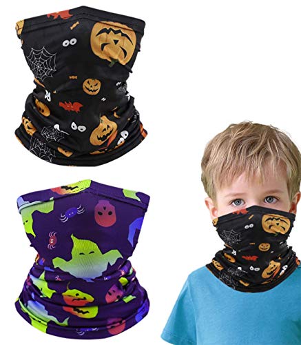 Halloween Kids Neck Gaiter Balaclava, Face Cover Bandana, Mask Toddler Half Face Protective Reusable Infinity Scarf, Gifts for Girls Boys, Baby Headwear For Fishing,Hiking Cycling Hiking Outdoor