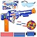 Colmanda Elektrische Spielzeug Pistole für Nerf, Spiel Pistole für Kinder, Motorised Blaster Elektrische Gewehr mit 12 Magazin+100 Darts+Schutzbrille, Motorisierter Blaster Geschenk für Kinder Spiel