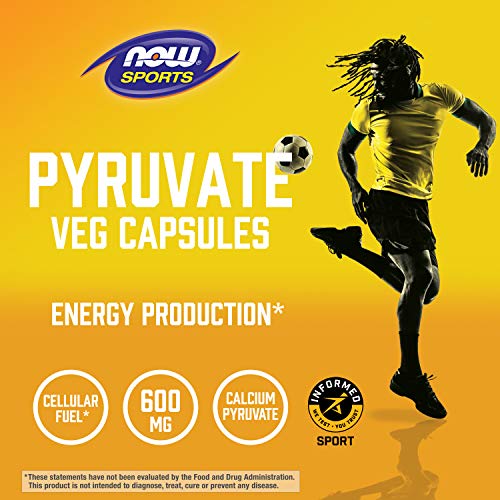 Now Sports Nutrition, Pyruvate (Pyruvic Acid) 600 Mg, Energy Production*, 100 Veg Capsules #TOP3