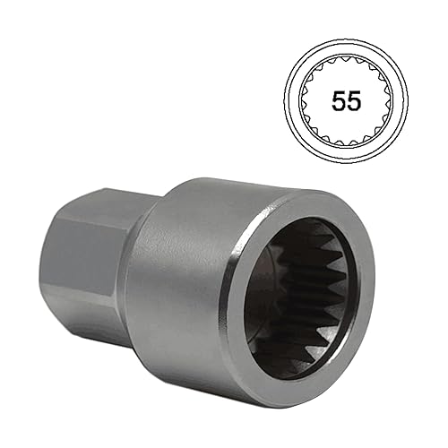 Vista 37 de ABC-67 21Pt Outer Ring 2mm Wheel Locking Nut Key for Porsche VW Toureg Panamera/Cayenne/Macan/Cayman/SUV, Nut Socket Adapter, Anti-Theft Lug Nut