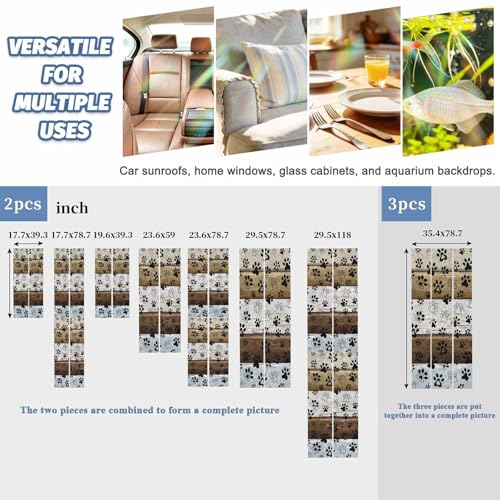 Película decorativa para ventana 2 piezas 17.7x39.3 pulg miniatura 5