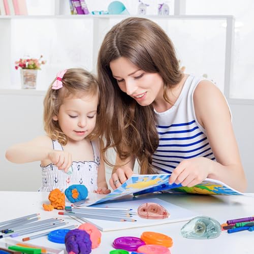 Farerkass Kleberoller, Adhesive Roll, Doppelseitiges Klebeband Transparent, Permanenter Klebestreifen, Double-Sided Adhesive Tape für Fotoalben Karten Fotos Basteln Tagebuch (6, 10m*8mm)