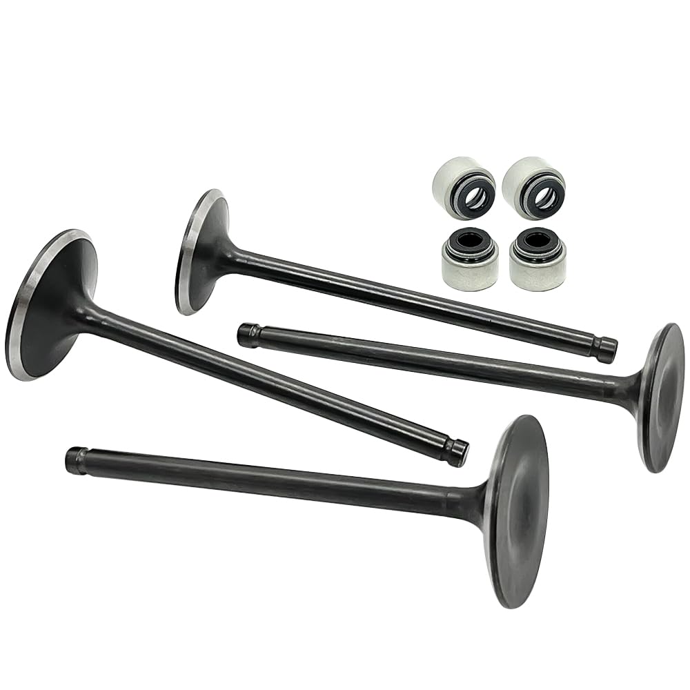 Juego de válvulas de admisión y escape con retenes de vástago aptas para Polaris Predator 500 Outlaw 500 2003-2007 3087981 3087982