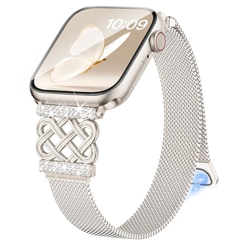 [Bokoios] �L���L�� �A�b�v���E�H�b�`�o���h���f�B�[�X(42mm Series 11 10) 40mm 41mm 38mm�A���f�B�[�X �}�O�l�b�g�X�e�����X�A�L���L�� apple watch �o���h�A���킢��apple watch �x���g�A�A�b�v��