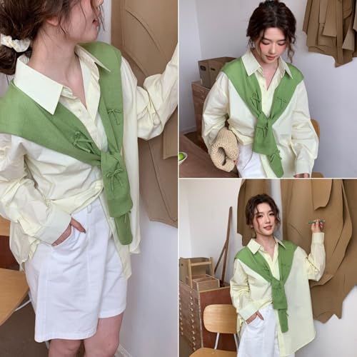 Chevara Women’s Casual Y2K Shawl Wraps 3D Bow Knitted Wrap Shawl Scarf Fashion Cape Shoulder Top4