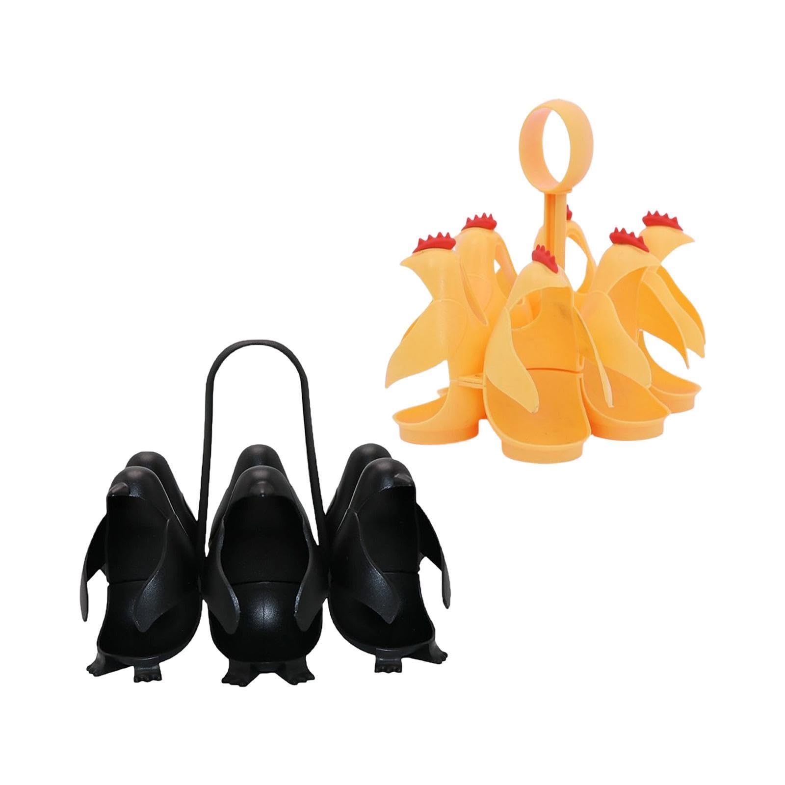 Boiled Egg Cooker Party Kitchen Gadget Steaming Eggs Housewarming Egg Holder Black-image-9