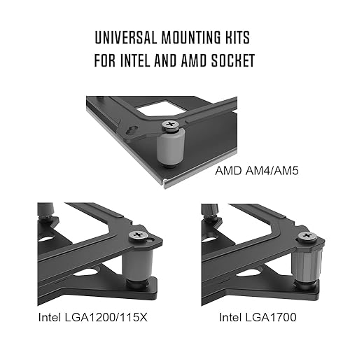 Miniatura 8 de ID-COOLING SE-224-XTS Enfriador de CPU 4 Heatpipes CPU Enfriador de aire de 4.724 in Ventilador PWM Ventilador CPU para Intel LGA1700/115X/1200; AMD