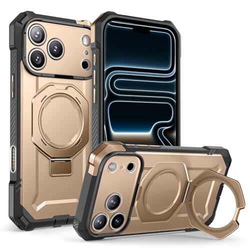 Image of SUPCASE for iPhone 17 Pro Case with Stand & Camera Control Button, Desert | Compatible with MagSafe, Military-Grade Drop Protection, Anti-Slip Grip, Heavy Duty Magnetic Phone Case, Unicorn Beetle Grip
