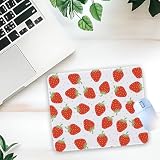 1 Pcs Cute Strawberry Fruit Theme Non-Slip Rubber Mouse Pad for Home Office Desk Laptop Gifts for Women Girls Friends