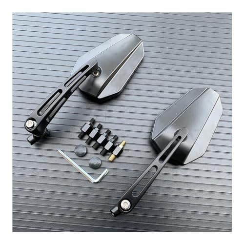 ENSAJRD Motocicleta Espejos Retrovisores Piezas De Repuesto Espejo Lateral De Cristal Dorado Transparente Retrovisor De Aluminio CNC para Motocicleta para Ninja Espejos Retrovisores