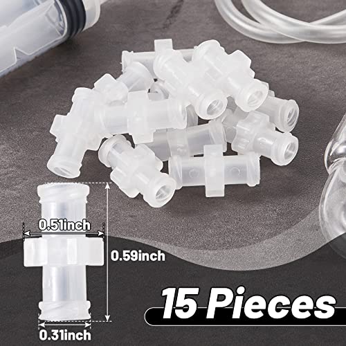 15 Pcs Syringe Adaptor Lock Female Luer Syringe to Syringe Transfer