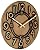 Bulova C3333 Frank Lloyd Wright Exhibition Wall Clock, Antique Bronze Metallic Finish