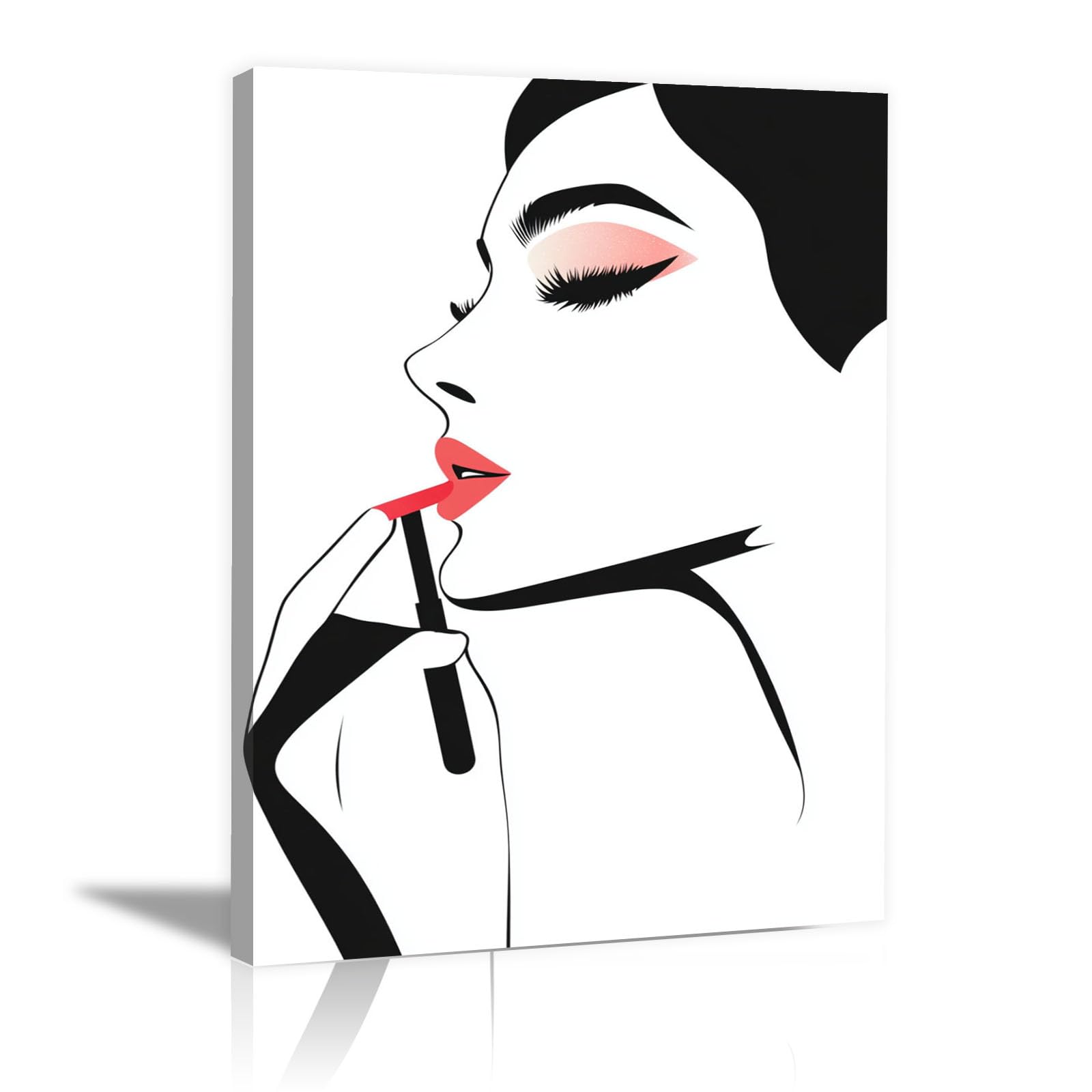 AMXBZC Mujer negra Arte de pared africano Pintura facial de chica abstracta Abstracta Pared Arte Imagen Cartel, Moderno Sala de Estar decoración Impresiones（Red 9-80x120cm Enmarcado