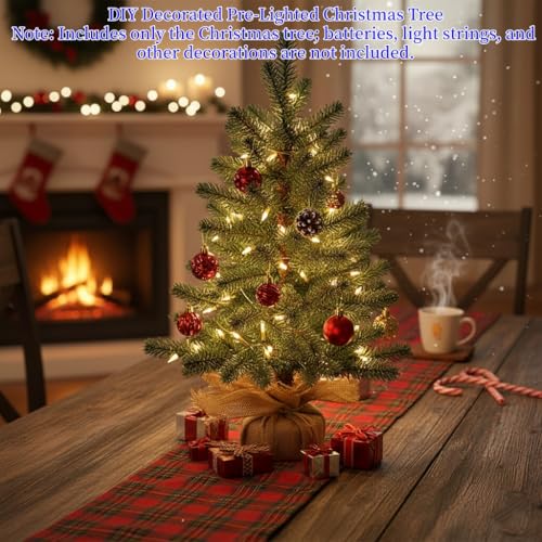 Mini árbol de Navidad artificial 60cm解决空间不足的浓密松树 5