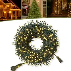 Pisca Pisca Cordão 100 Leds Fixo Decoração Natal Festa 20m Luz Quente 3000K