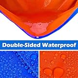 ksxnkhk 10 Mil Thick Plastic Tarps Waterproof 25x25 ft, Heavy Duty Outdoor Tarp Cover, Multi Purpose Poly Tarpaulin with Metal Grommets, for Camping Boat Patio - Image 5
