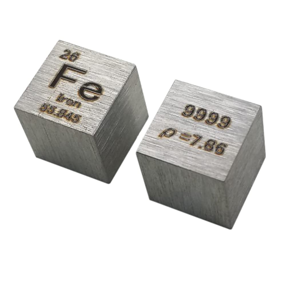 10mm Cubes de densité Cuivre,Fer,Aluminium,Zinc,Chrome Métal 99,99% de Haute Pureté