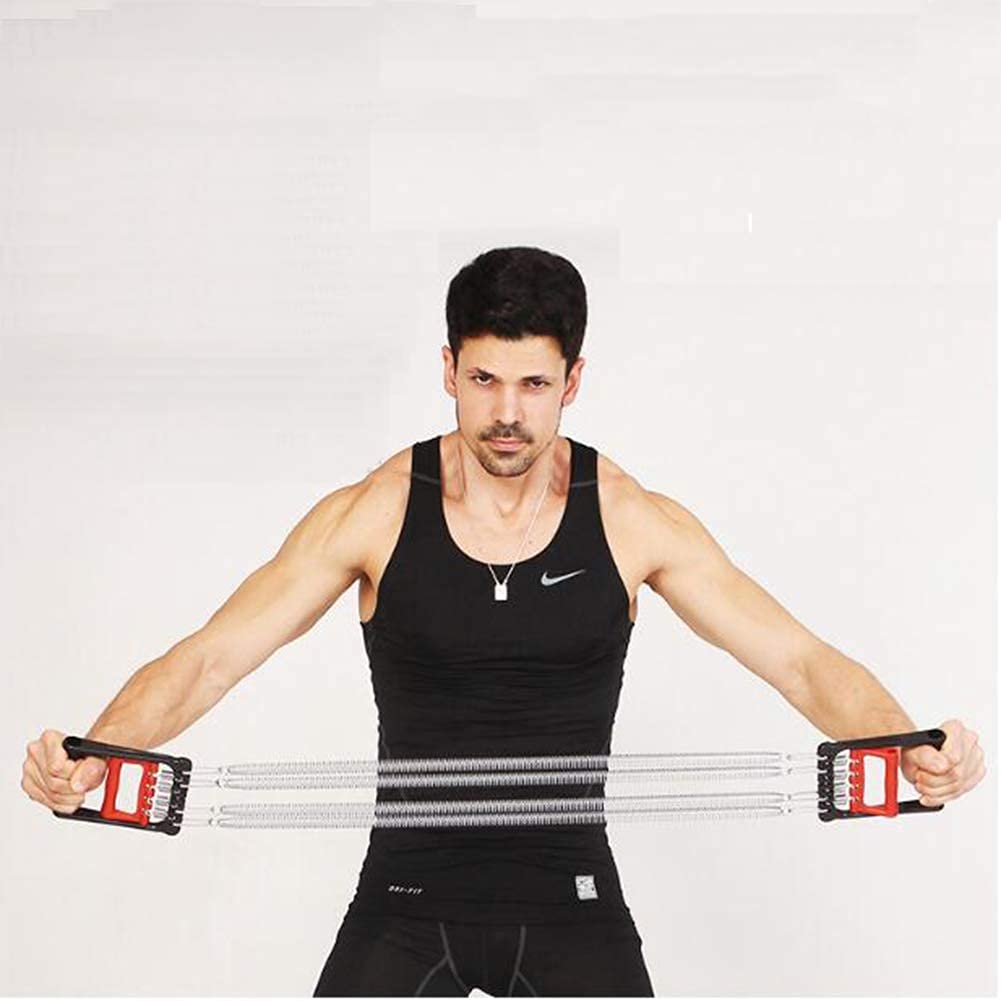 Chest Expander Federmuskelzieher - Federzieher Chest Expander Multifunktionales Armtraining Brustmuskeltraining Fitnessgerät Dreiwegezieher (Größe: 66 * 33 cm)