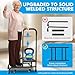 FORTEMOTUS Step Stool with Handle for Elderly with Wheel - Heavy Duty Bed Steps for High Beds for Adults with Adjustable Handle, Portable Foot Stool Ladder for Bedside, Kitchen, Car, RV, Bathtub