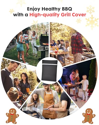 BBQ Grill Cover 58inch, EpicMelody Weather-Resistant Grill Cover for Outdoor Grill, Waterproof Barbecue Cover with Adjustable Drawstring, Rip-Proof Gas Grill Cover for Weber Nexgrill Grills and More - Thumbnail 7