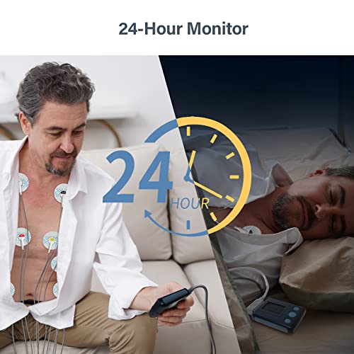 Livenpace 12-Lead 24 Hours Monitor with AI Analysis Supports to Analysis 17 Events, SD Card Recording, LCD Screen, Software Compatible with Mac & Windows, TH12 - Thumbnail 2
