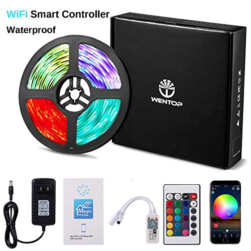 WenTop LED Light Strip Waterproof Kit SMD 5050 16.4 Ft (5M) RGB WiFi