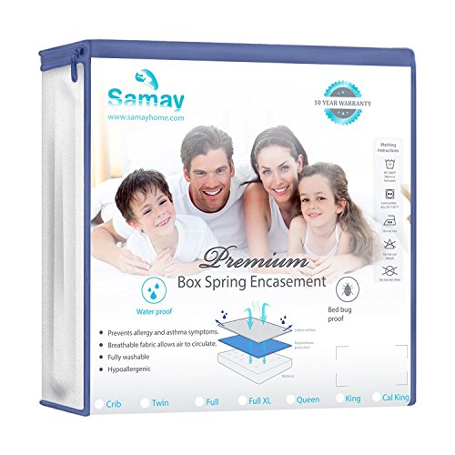 Samay - Zippered Waterproof & Bed Bug Proof Box Spring Encasement Cover