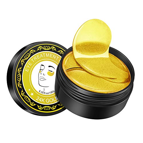 Collagen Under Eye Gel Patches Reduces Wrinkles£¬Anti-Aging and Lightens Dark Circles Under Eyes£¬24K Gold Snail Repair Intensive Under Eye Treatment Mask£¬30 Pairs