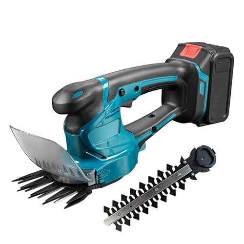 18V Taille Haie sans Fil, Taille Haie Electrique/Cisaille à Gazon avec 2 Lames, Batterie 1.5Ah, pour Coupe, Elagage, Tondeuse Gazon pour Jardinage