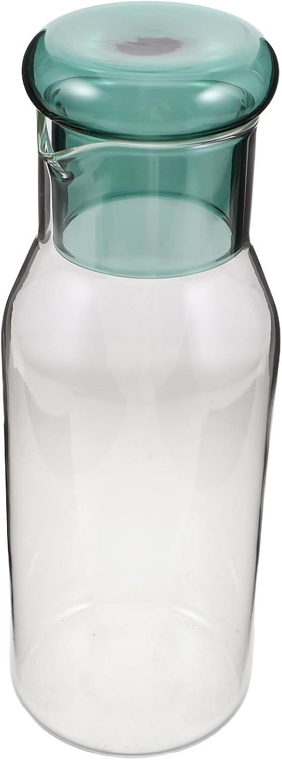Green Glass Carafe for Single Serve Water and Coffee