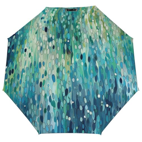 Parapluie pliable et compact coupe-vent de voyage motif arc-en-ciel