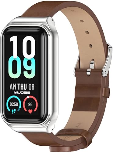 MIJOBS Strap for Amazfit Band 7 Microfiber Leather Replacement Strap Watch Wrist Band Smart Bracelet Accessories for Amazfit 7 Fit