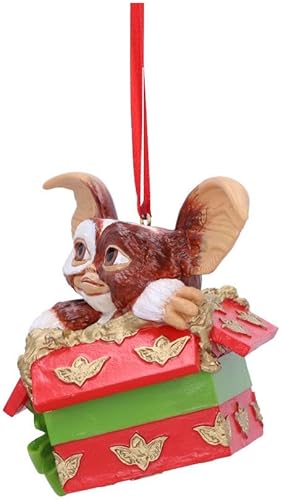 Miniatura 2 de Nemesis Now Gremlins Gizmo - Adorno colgante de regalo, 3.9 in, resina, mercancía oficial de Gremlins, decoración de Navidad, fundido en la mejor