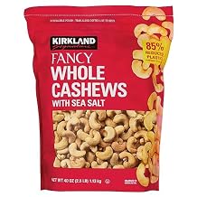 Kirkland Signature Premium Fancy Salted Cashews 40 Oz - Pack of 2
