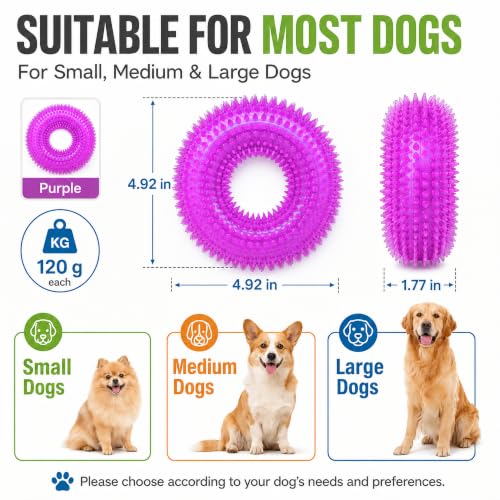 Image of Squeaky Dog Toys for Aggressive Chewers, Floating Donut Ring for Large Dogs
