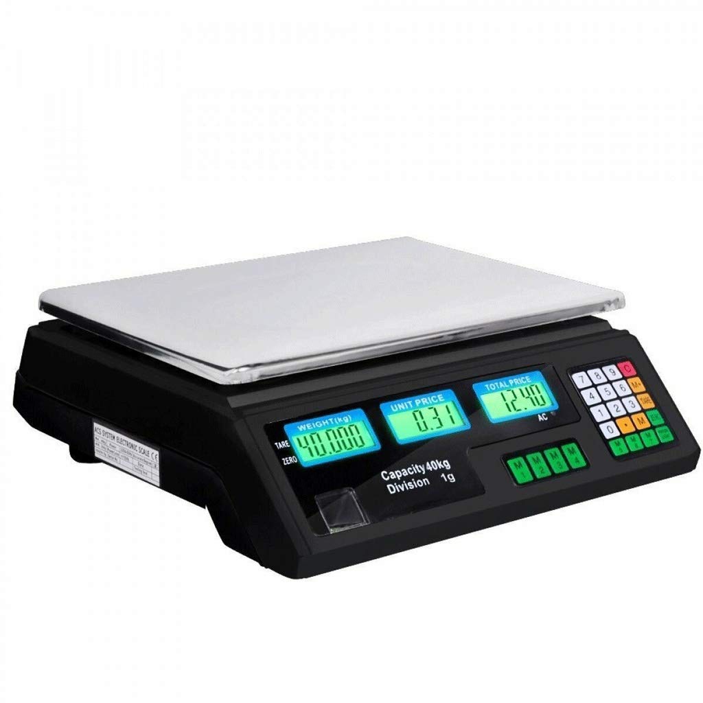 Multifunktionale elektronische Waage, Tara-Funktion, Edelstahl-Preisplattformwaage, genaue Messung und einfache Bedienung