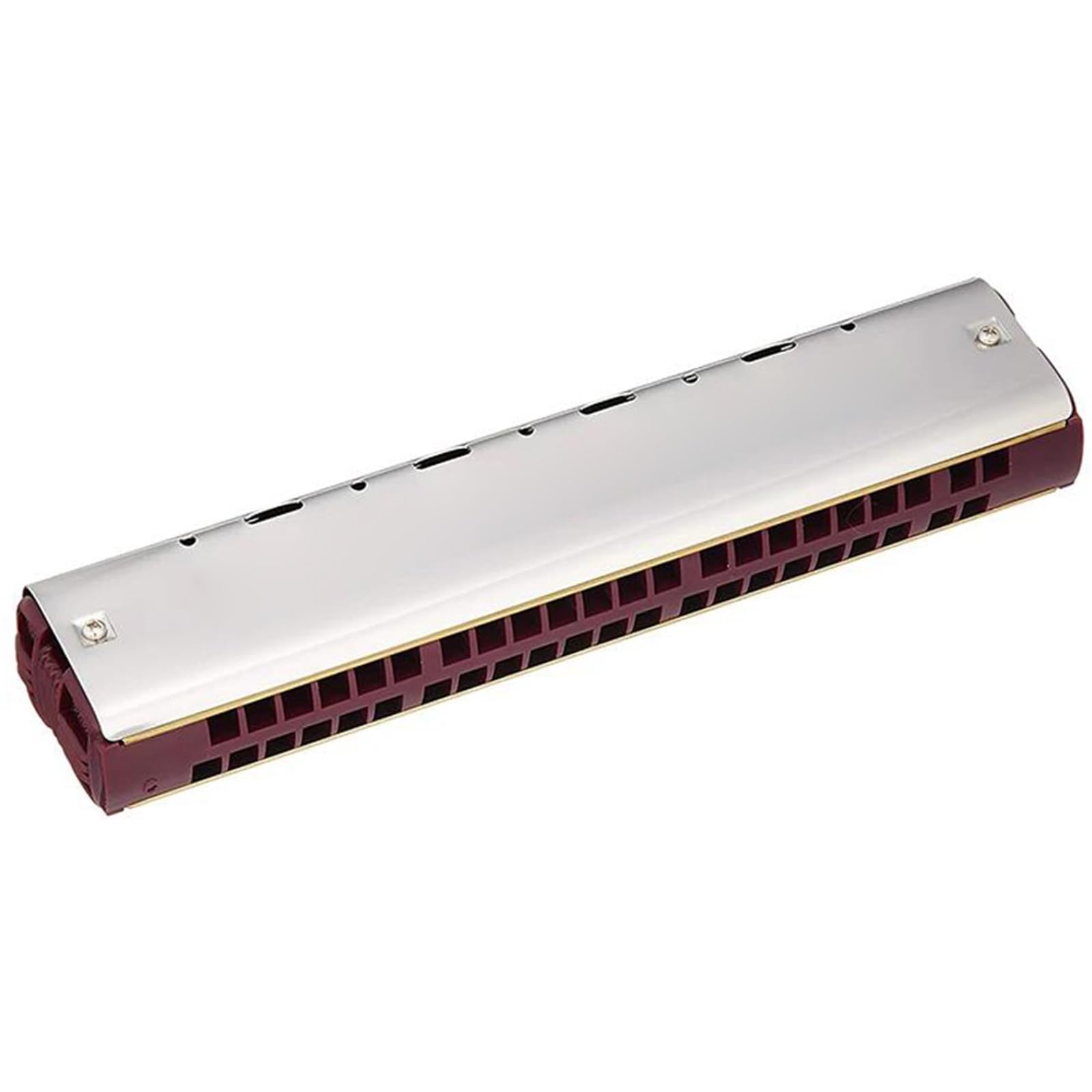 Harmonijka Ustna Chromatyczna Pojedyncza Harmonijka Ustna 44 Otwory Blues Harp Key C Ustnik Organowy Stroiki Mosiężne Żywica Instrument Muzyczny