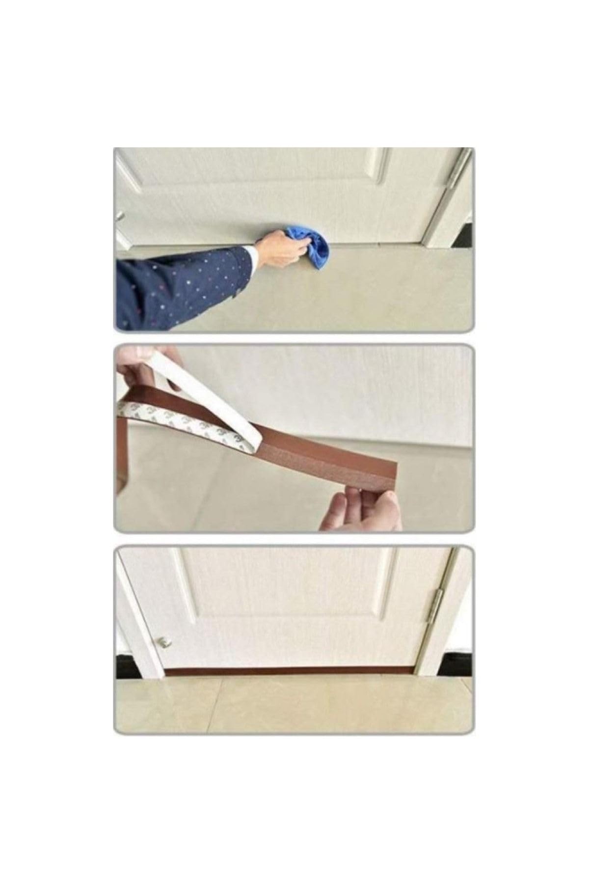 Optana 3 Metre Cam Balkon Pencere Kapı Altı Yapışkanlı Rüzgar Önleyici Rüzgar Kesici Şerit Bant Toz Lastiği