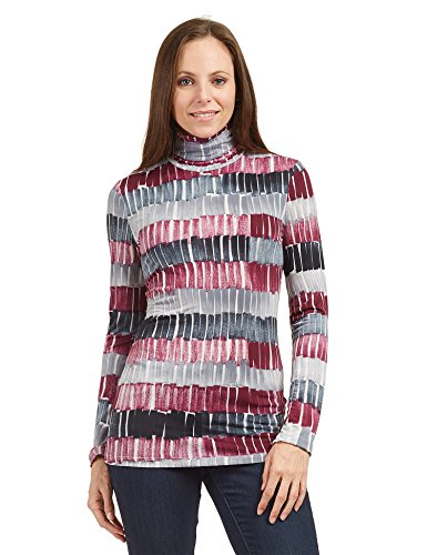 Image of Lock and Love Women's Turtleneck Top Lightweight Long Sleeve Slim Fit Pullover, Soft Rayon Stretch Layering Basic, S-3XL