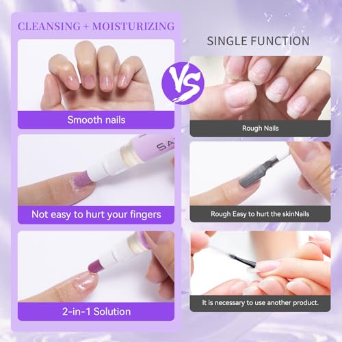 image for SASSYTIPCeramic Cuticle Pusher & Oil Pen, 2ml Rose/Lavender Scented Na