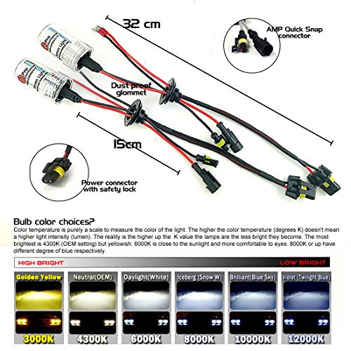 Pg Tech Lighting Progear Tech Performance 55W Heavy Duty Hid Xenon Replacement Bulbs For 12V And 24V Vehicles Headlight Fog-Light (Pack Of 2 Bulbs) (H7, 8000K) #TOP7